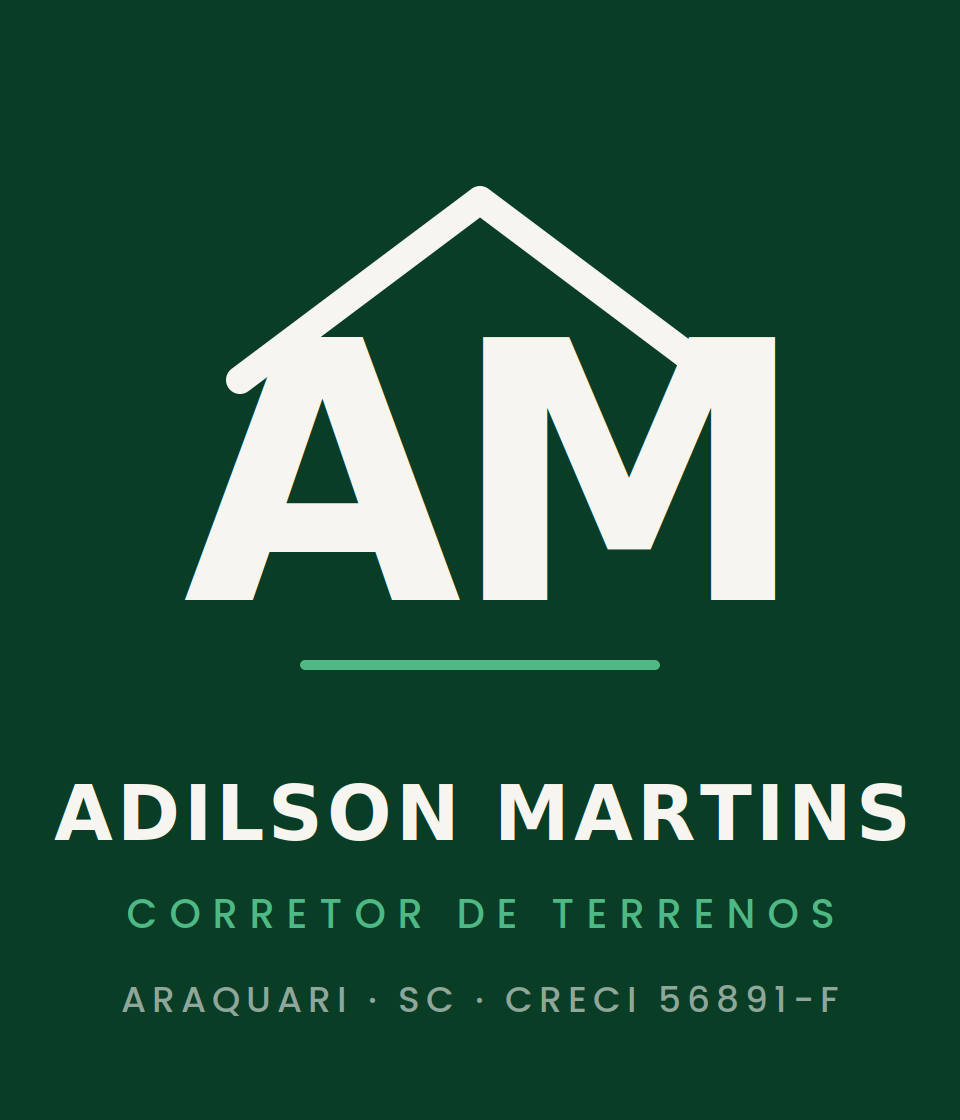 Logo Adilson Martins corretor de terrenos em Araquari-SC